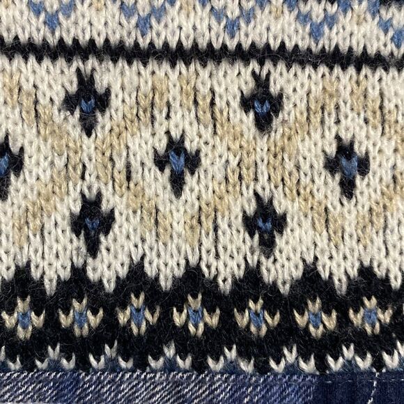 AEROPOSTALE Flannel Button Down Fair Isle Sweater Back - Picture 4 of 8